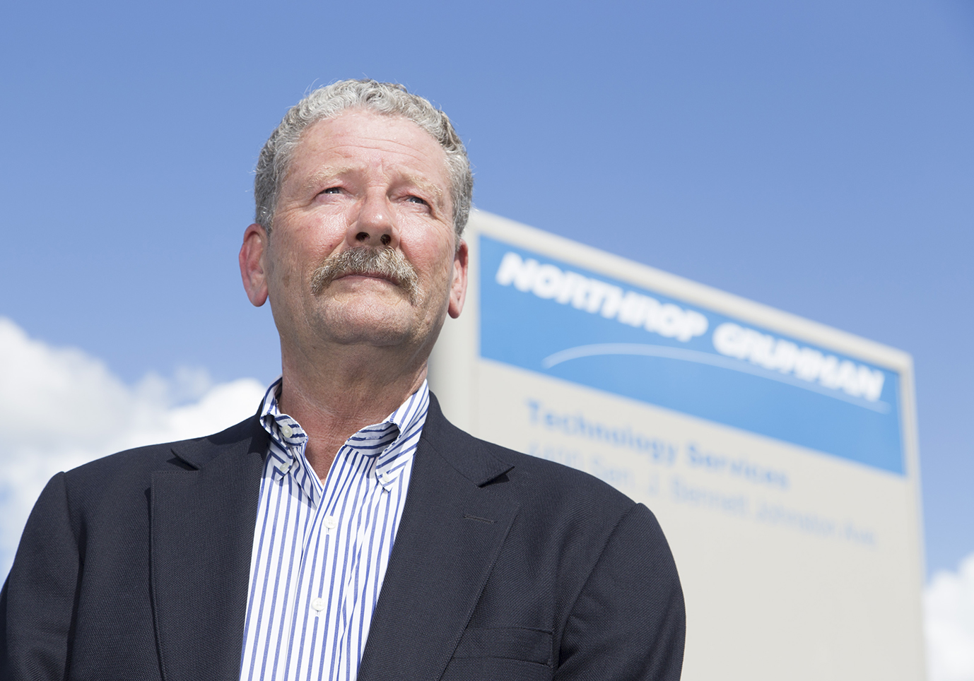 LOOKING AHEAD: Site director Michael Flatt says Northrop Grumman has a growing workload and jobs to fill. Photo by Don Kadair.