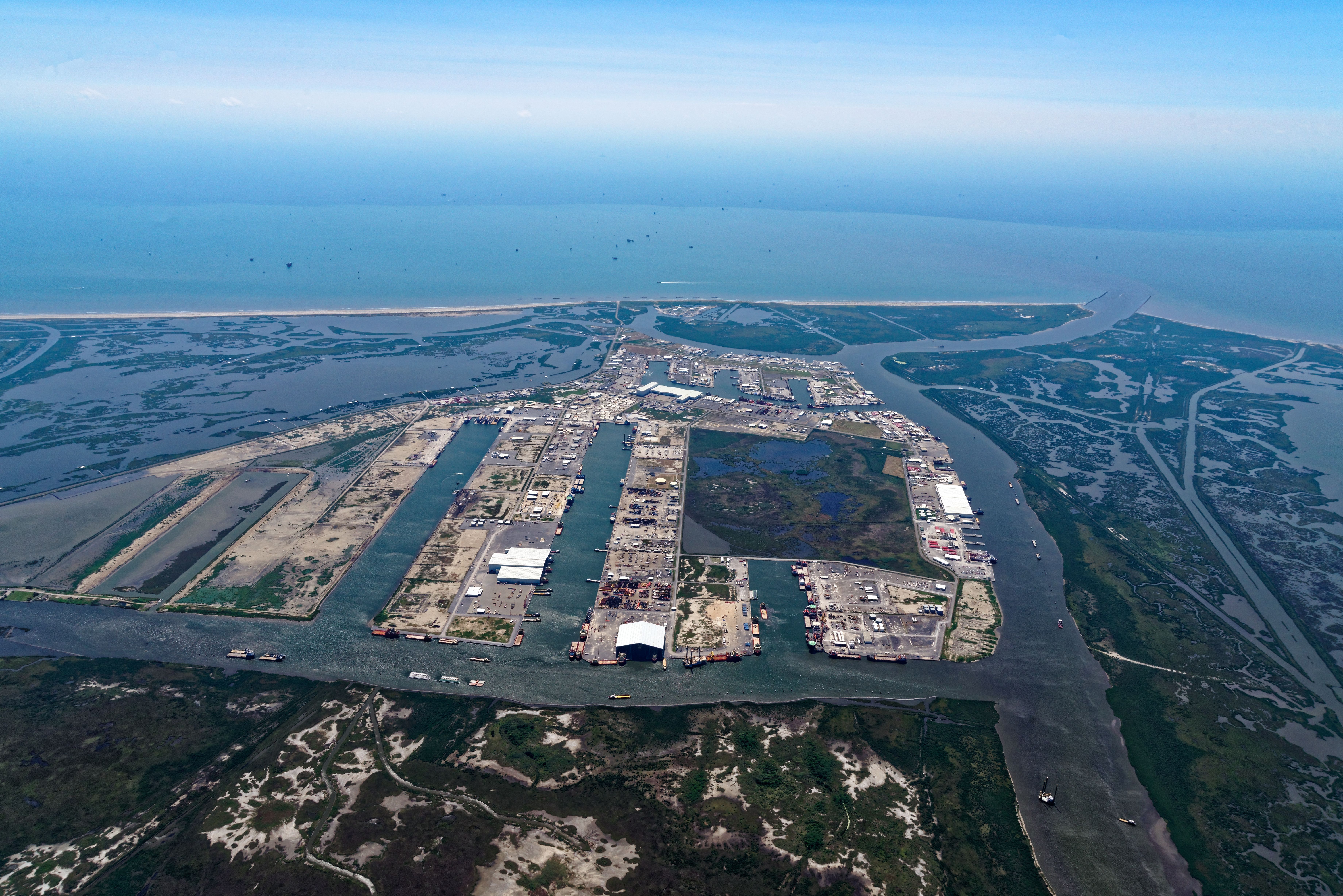 The Water Institute of the Gulf is working at Port Fourchon