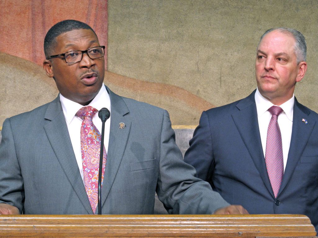 Shawn Wilson and Louisiana Gov. John Bel Edwards