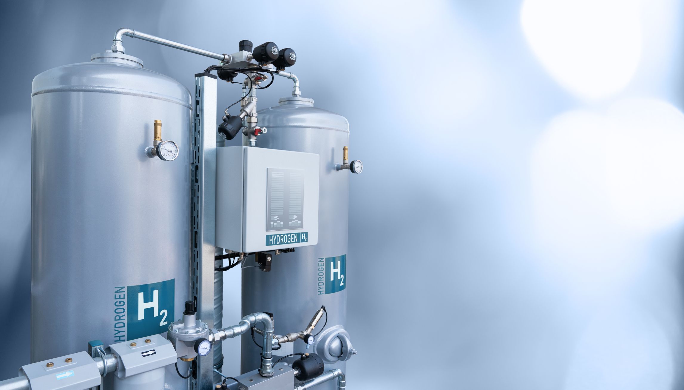 Machine for the production of hydrogen by electrolysis.
